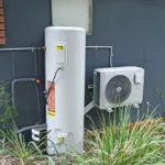 split hybrid water heater system with a separate evaporator