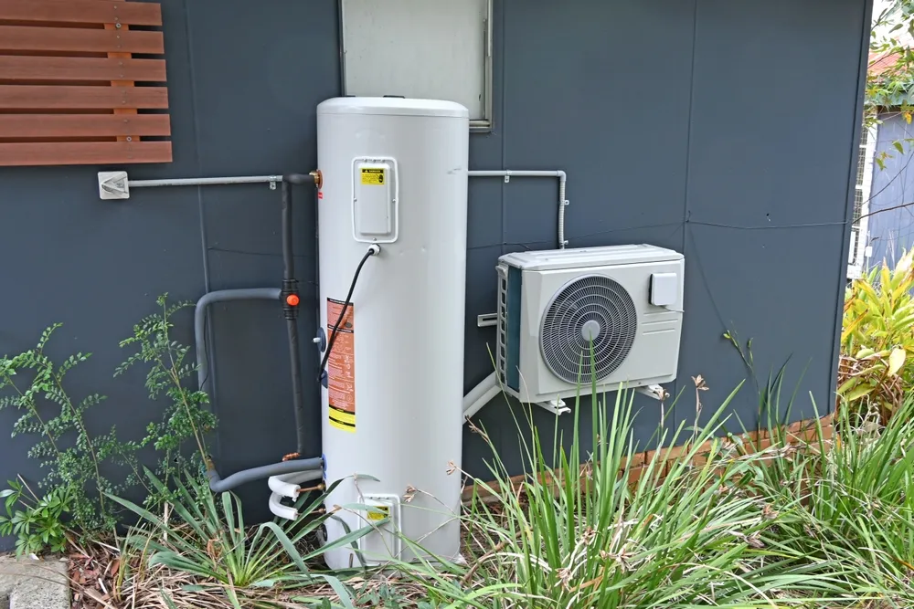 split hybrid water heater system with a separate evaporator